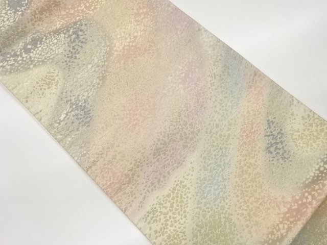 曲線模様織出し袋帯